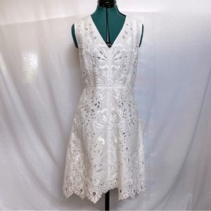 NWT Theory Jemion E Embroidered Floral Linen Blend Sleeveless Dress.  Size 12